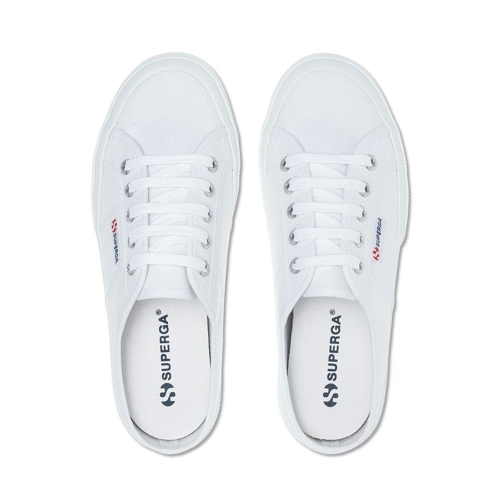 Superga 2402 Mule White Platform Sneakers - Women's Sneakers USA | US6517128